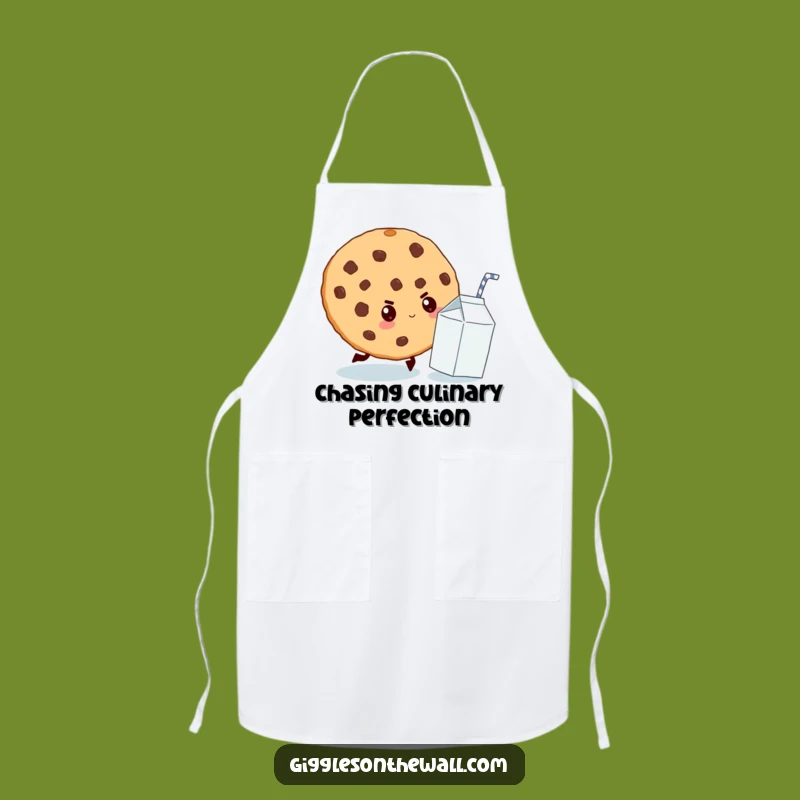 Funny Cookie Chase Apron: Cook with Comedy and Sweet Determination