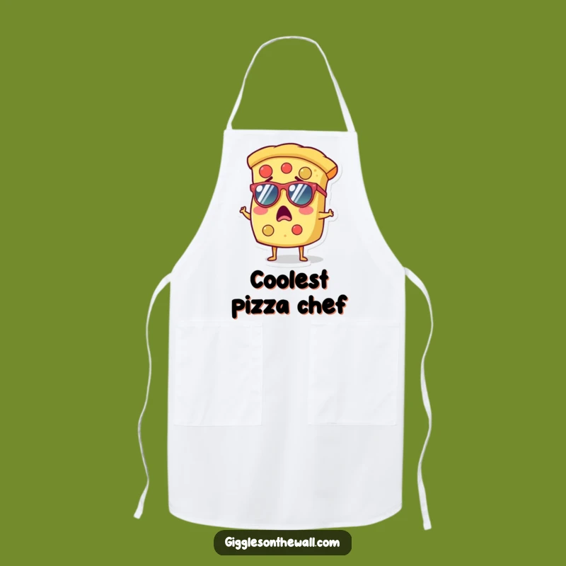 Funny Pizza Sunglasses Apron: Cook with Cool Surprise and Style
