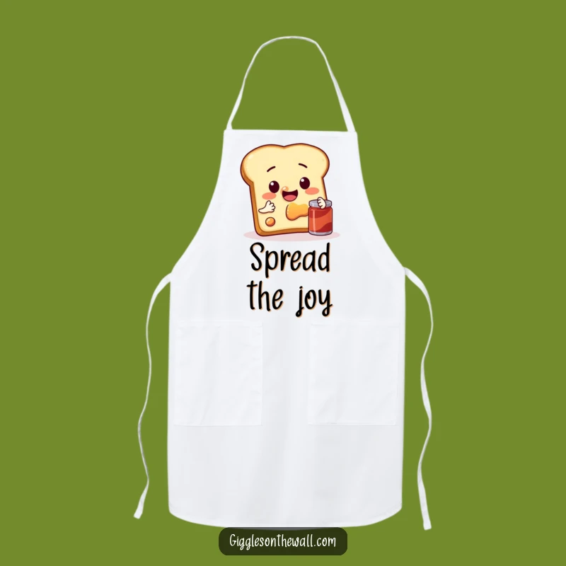 Funny Toast Selfie Apron: Jam Session - Kitchen Breakfast Fun!