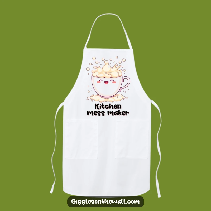 Funny Teacup Bubbles Apron: Cook with Overflowing Joy!