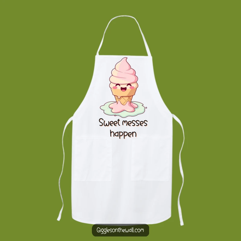 Funny Melting Ice Cream Apron - Cook with Joyful, Melty Fun!