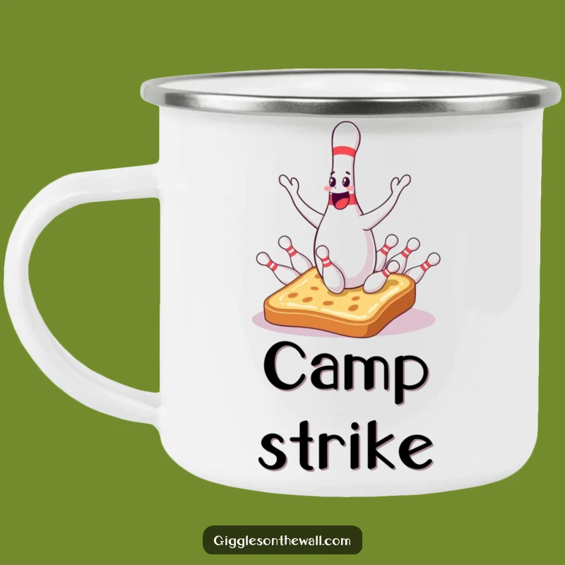 Funny Bowling Pin Camping Mug: Juggling Mishap Cup, Perfect Humorous Gift