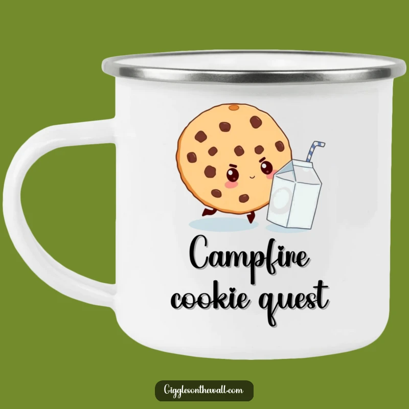 Funny Cookie Chase Camping Mug: Fuel Your Adventures with Sneaky Sweets