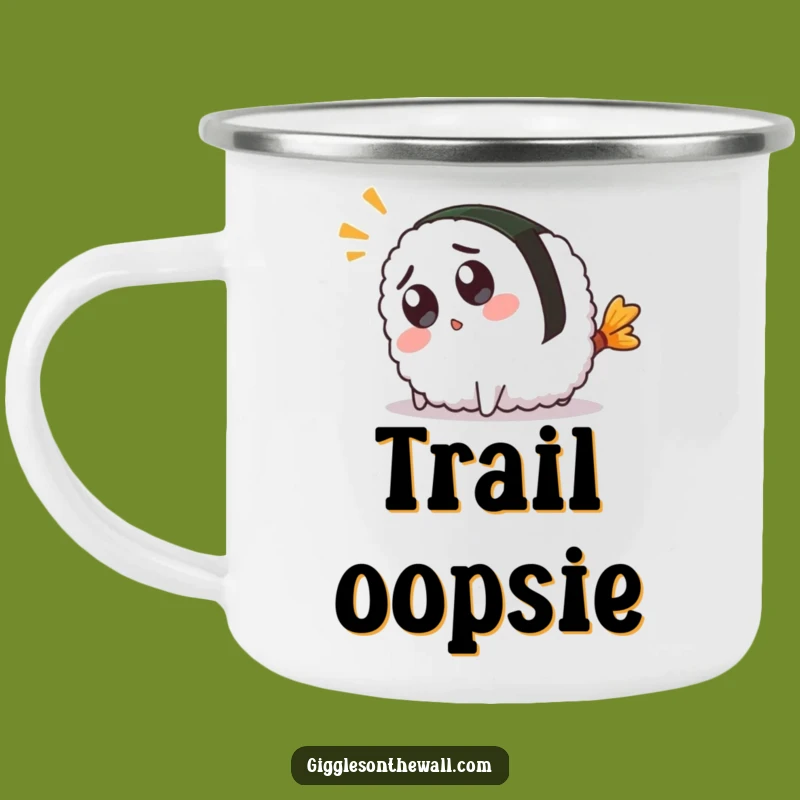 Funny Sushi Camping Mug: Surprise Tripping Character, Perfect Funny Gift