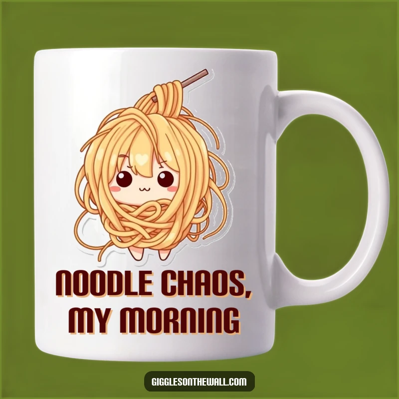Funny Bewildered Ramen Mug - Tangled Noodle Character Gift - Best Funny Gift