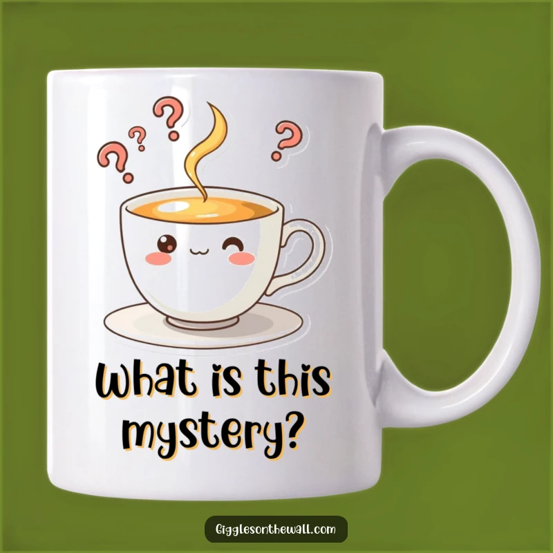 Funny Curious Teacup Mug - Ponder Life's Mysteries with Humor!