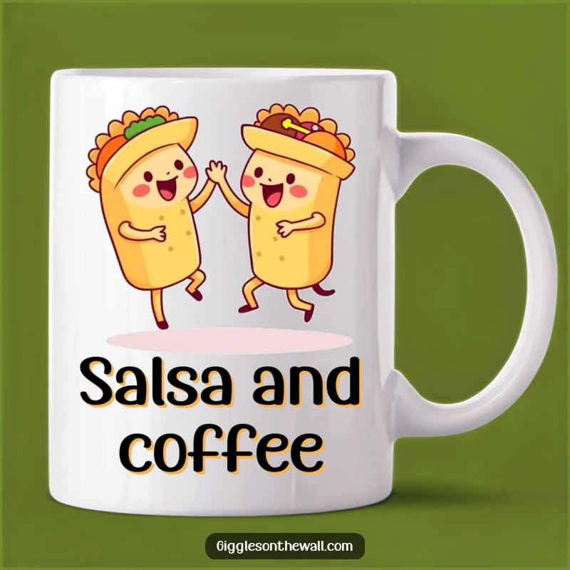 Funny Dancing Tacos Mug - Fiesta Fun with a Synchronized Salsa for Taco Lovers