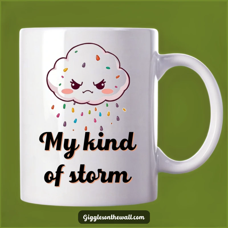 Funny Grumpy Cloud Mug: Sprinkle Surprise, Whimsical Gift