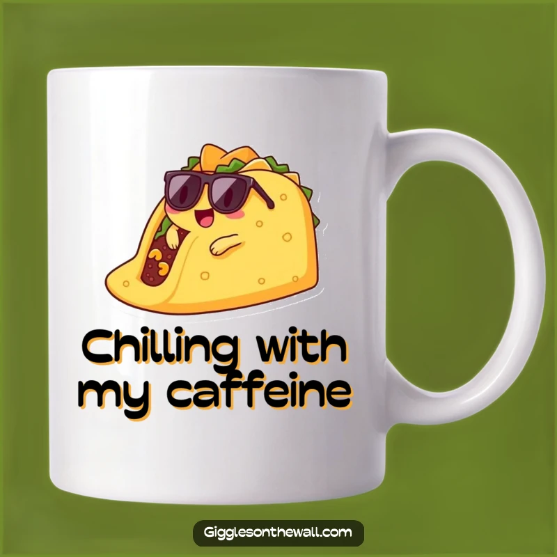 Funny Lounging Taco Mug - Relaxed Vibes for Taco Lovers & Chill Fans