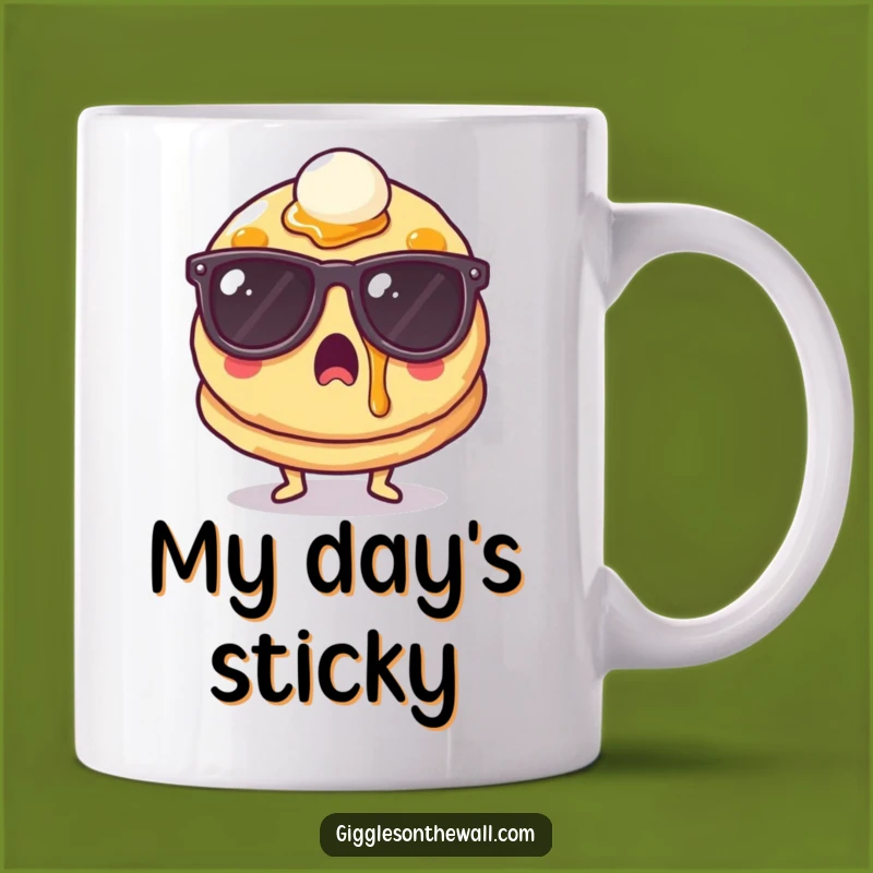 Funny Surprised Pancake Mug - Hilarious Breakfast Treat Gift for All