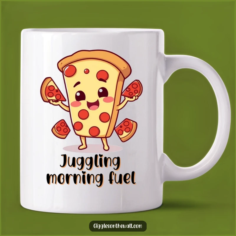 Funny Pizza Juggling Mug: Cheesy Fun Character, Perfect Funny Gift