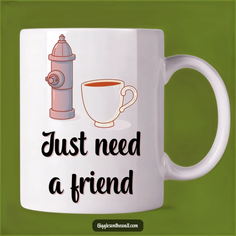 Funny Lonely Teacup Hugging Fire Hydrant Mug - The Perfect Quirky Gift