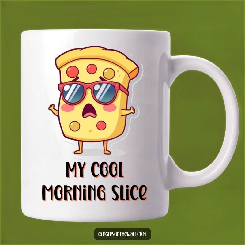 Funny Pizza Sunglasses Mug: Cool Sips for a Surprised Slice of Fun