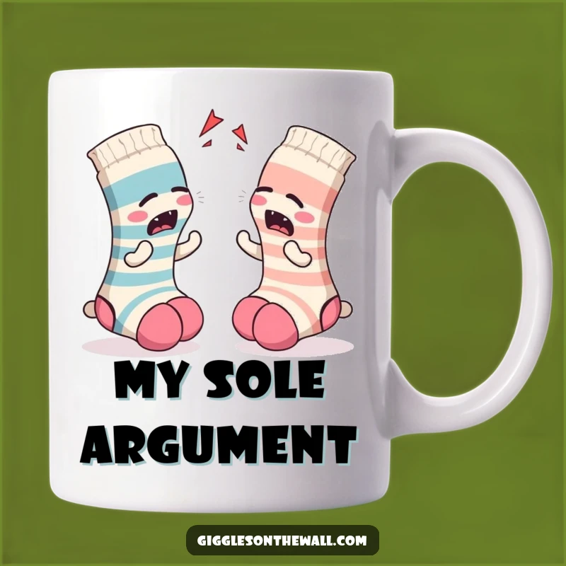 Funny Sock Argument Mug: Hilarious Dialogue Gift for Pairs Who Love to Argue