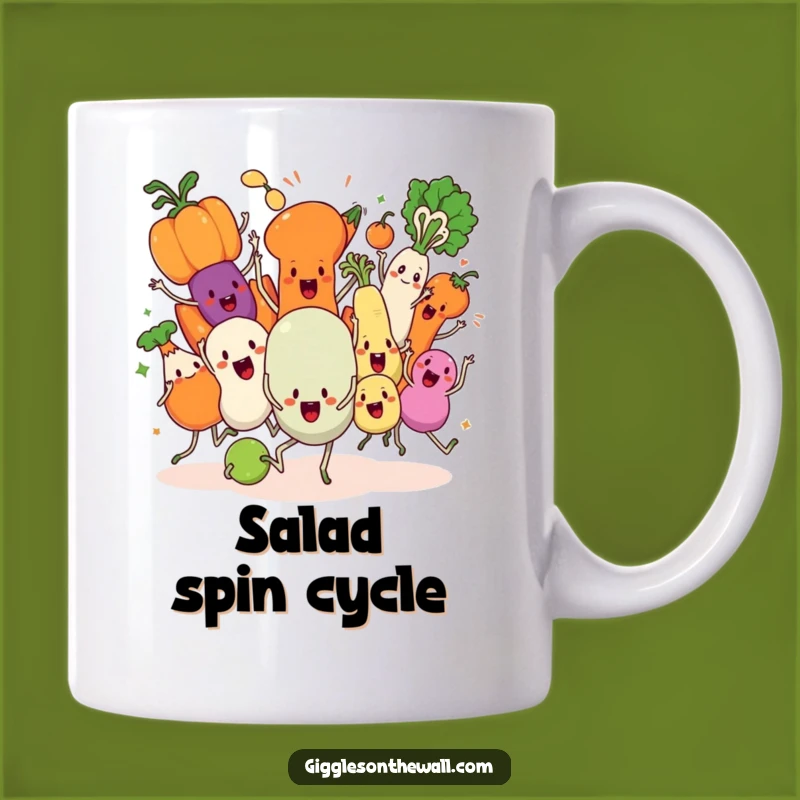 Funny Veggie Dance Mug: Chaotic Sync, Hilarious Group Action, Perfect Funny Gift