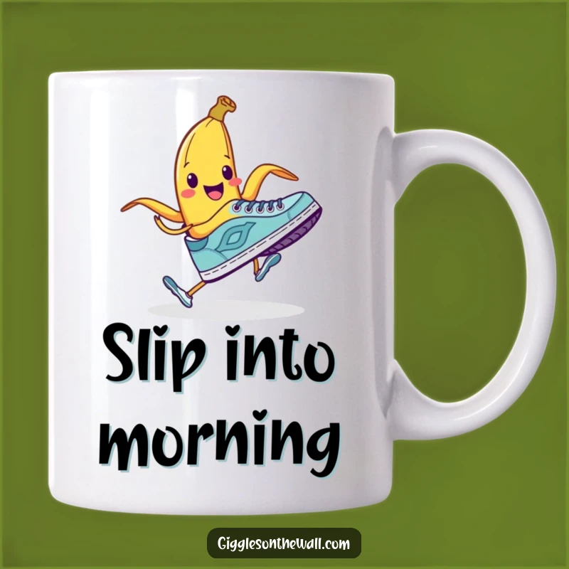 Funny Banana Peel Mug: Shoe Trip Prank - Hilarious Gag Gift!