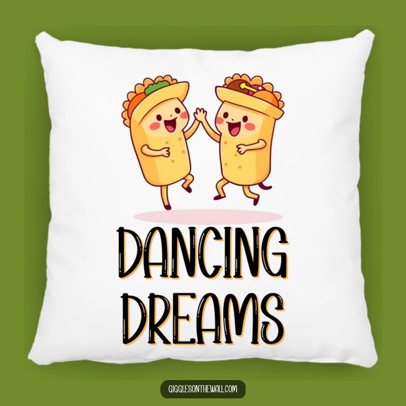Funny Dancing Tacos Pillow - Cozy Fiesta Comfort with Synchronized Salsa Action