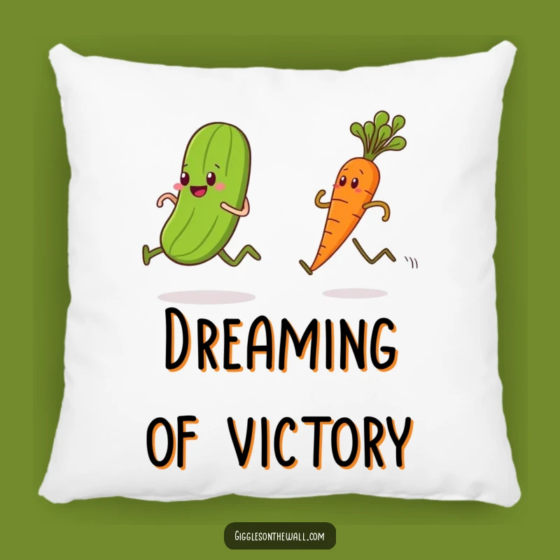 Comfy Funny Pickle Carrot Pillow - Snuggle Up with Veggie Rivals