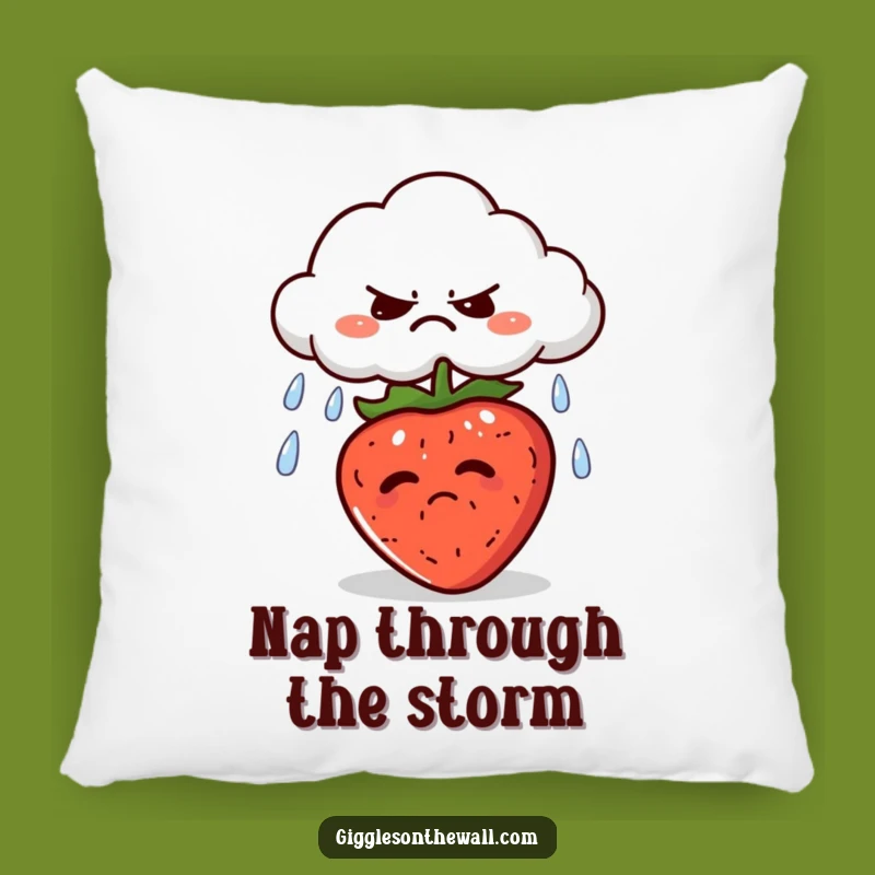 Funny Grumpy Cloud Pillow: Soft Comfort with a Rainy Day Attitude