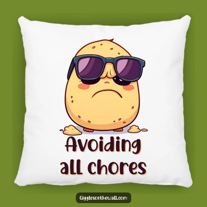 Funny Grumpy Potato Pillow: Plush Comfort, Hilarious Escape Artist Decor