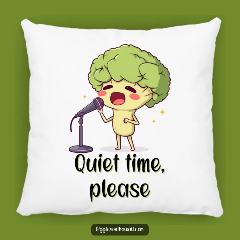 Funny Opera Broccoli Pillow: Plush Comfort Meets Dramatic Delight