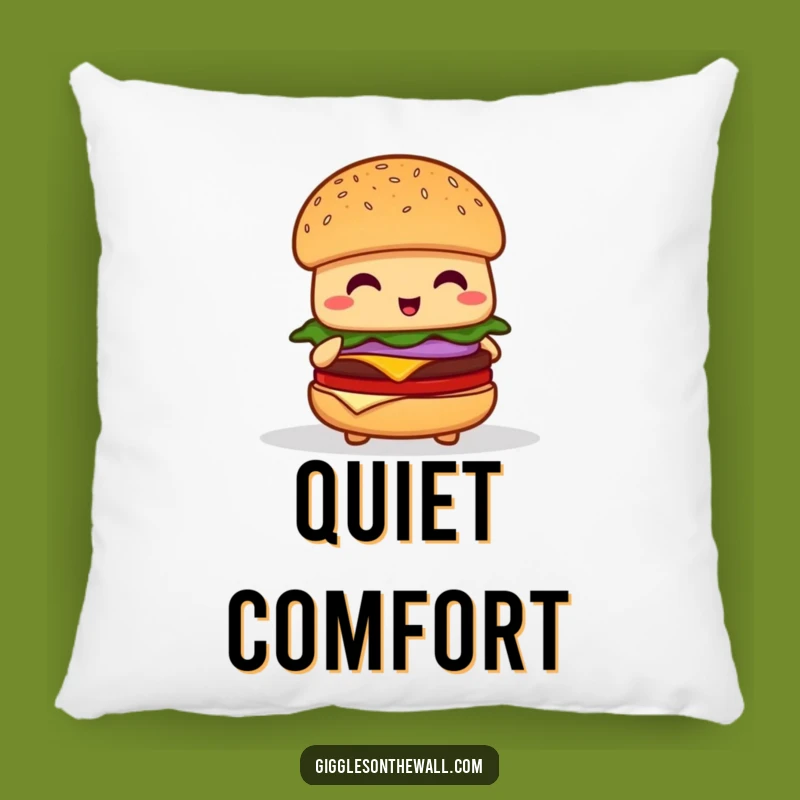 Funny Shy Hamburger Pillow - Cozy Comfort for the Introverted Foodie