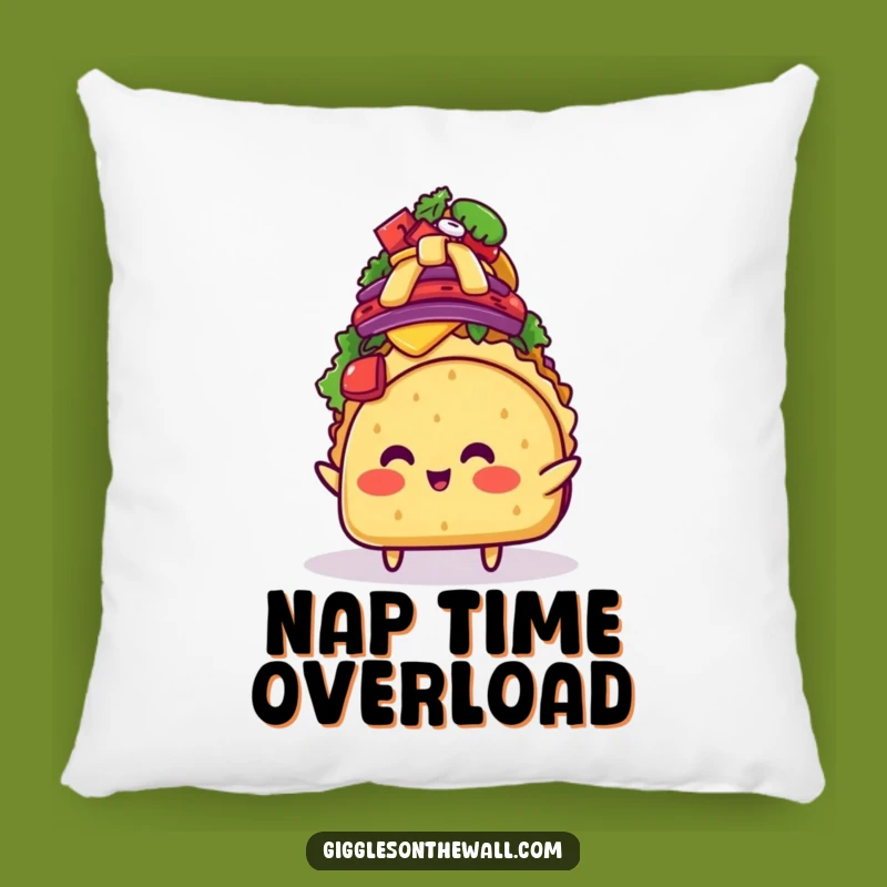 Funny Taco Topping Balance Pillow: Blushing Character Comfort, Gift