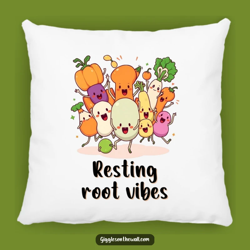 Funny Veggie Dance Pillow: Soft Chaotic Sync, Cozy Humor, Perfect Gift for Lounging