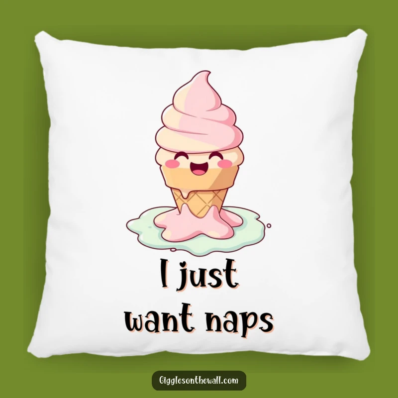 Funny Melting Ice Cream Pillow - Cozy Up with Joyful, Melty Comfort!
