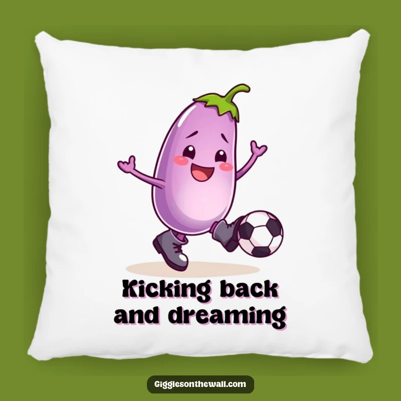Funny Football Eggplant Pillow: Cozy Up with This Hilarious Kicking Cushy!