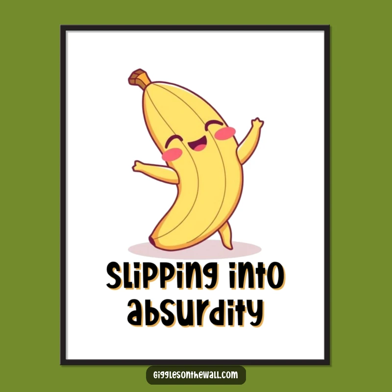 Funny Banana Peel Digital Art - Instant Hilarious Download for Wall Decor Gift