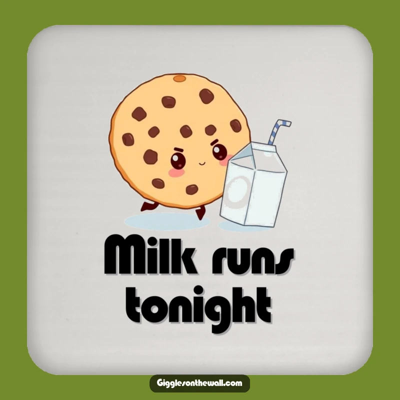 Funny Cookie Chase Coasters: Protect Surfaces with Sweet Determination