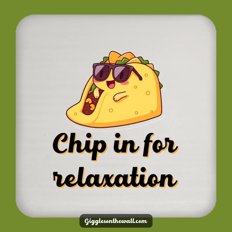 Funny Lounging Taco Coaster - Protect Surfaces with Cool Style