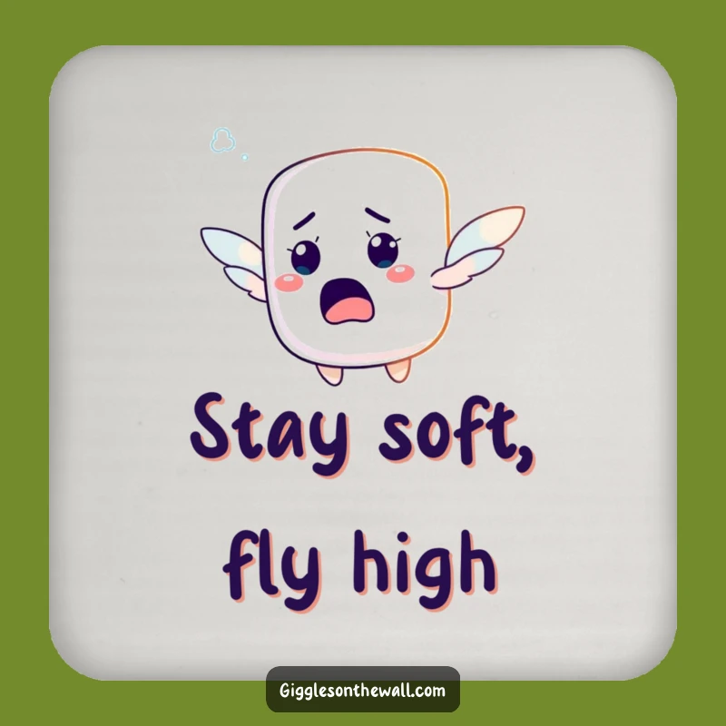 Funny Startled Marshmallow Coasters - Protect Surfaces with Hilarious Attempts!
