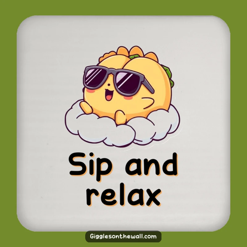 Funny Taco Coaster: Cloud Lounger Protection, Cute Funny Gift