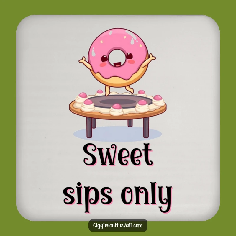 Funny Donut Bouncing Coaster: Playful Character, Party Gift