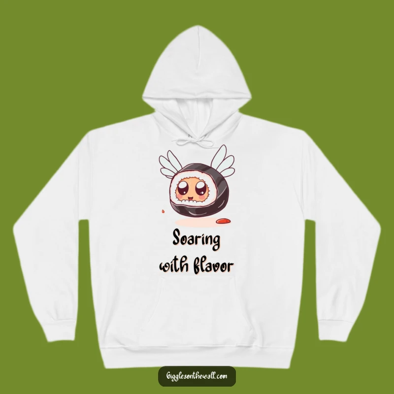 Cozy Funny Sushi Flying Hoodie: Warmth & Whimsy, Ideal Adventure Funny Gift