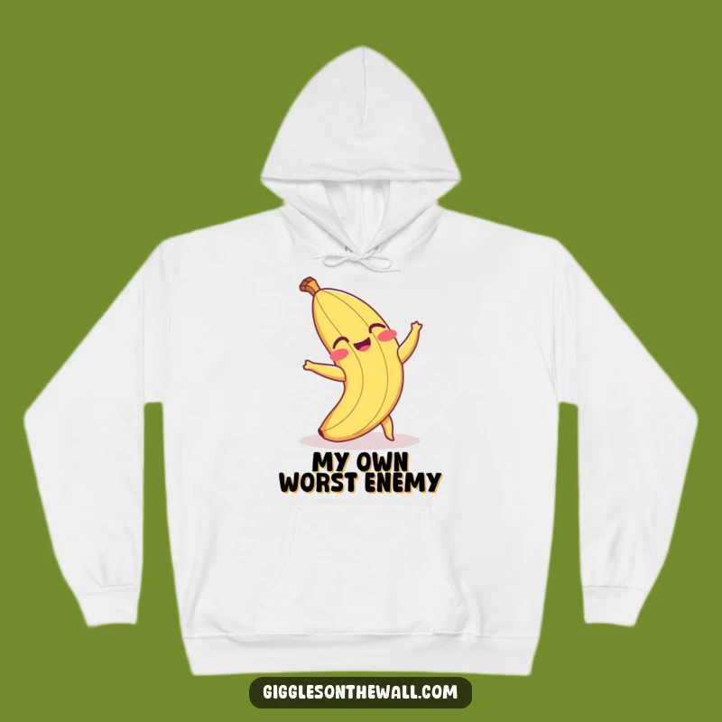 Funny Banana Peel Hoodie - Warm & Hilarious Tripping Design Cozy Gift