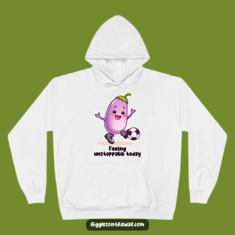 Funny Football Eggplant Hoodie: Cozy Up with This Hilarious Kicking Boots Apparel!