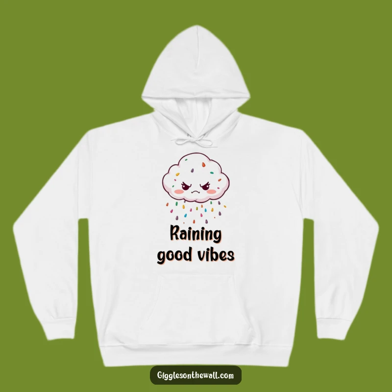 Funny Grumpy Cloud Hoodie: Sprinkle Rain, Cozy Whimsical Gift
