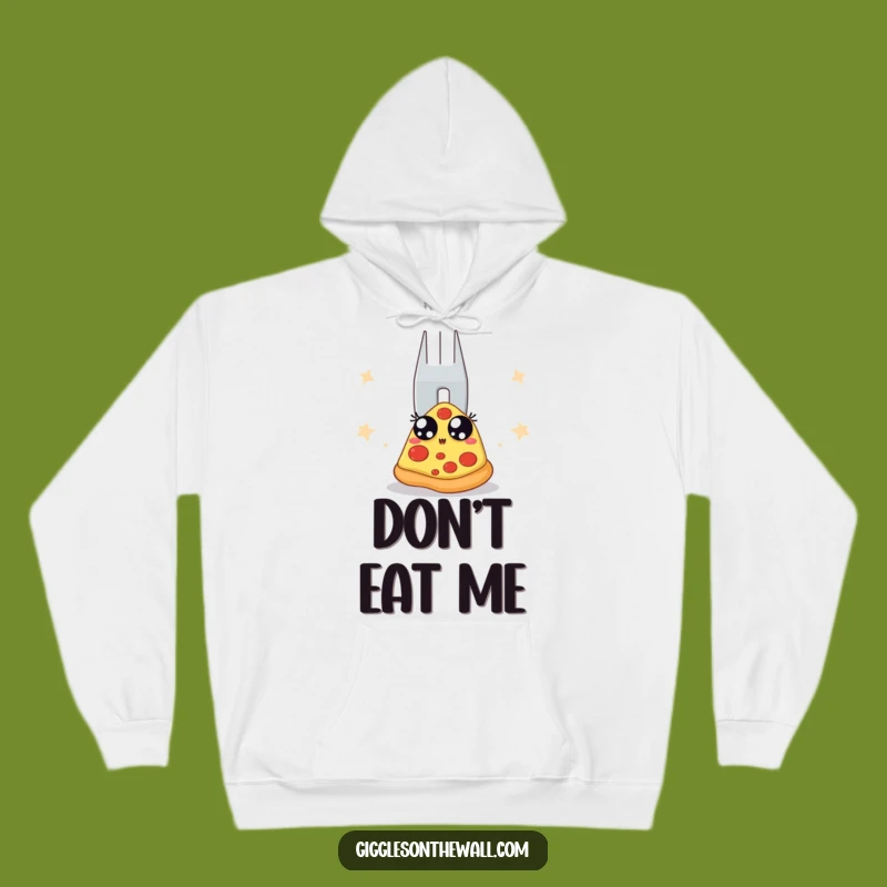 Funny Pizza's Cozy Fear Hoodie: Hilarious Slice & Fork, Warm Funny Gift!