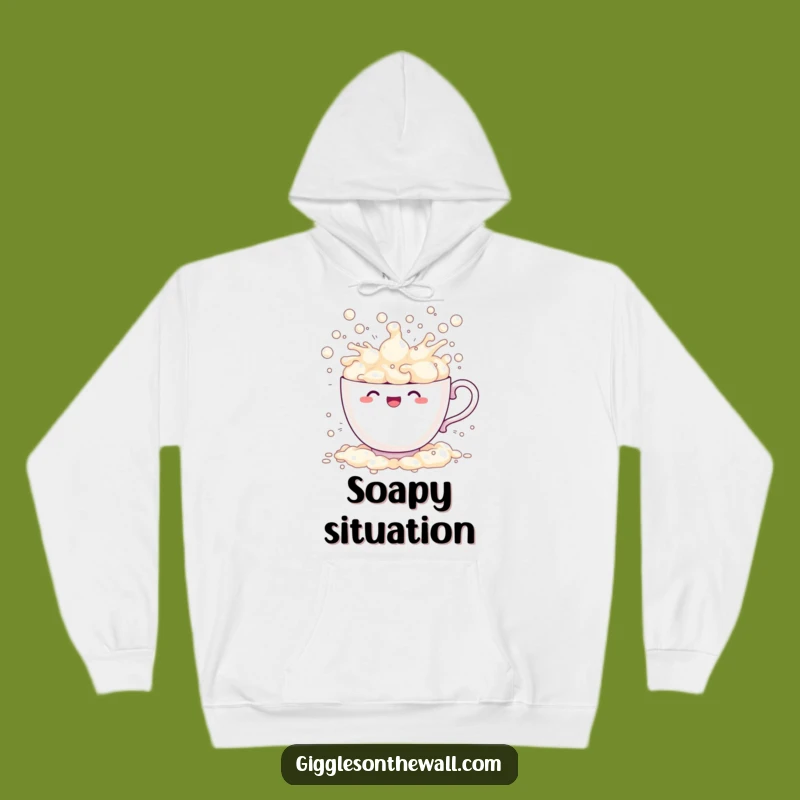 Funny Teacup Bubbles Hoodie: Cozy and Comical Overflowing Apparel