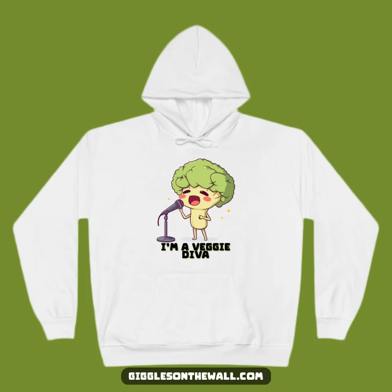 Funny Opera Broccoli Hoodie: Cozy Up with Dramatic Veggie Vibes