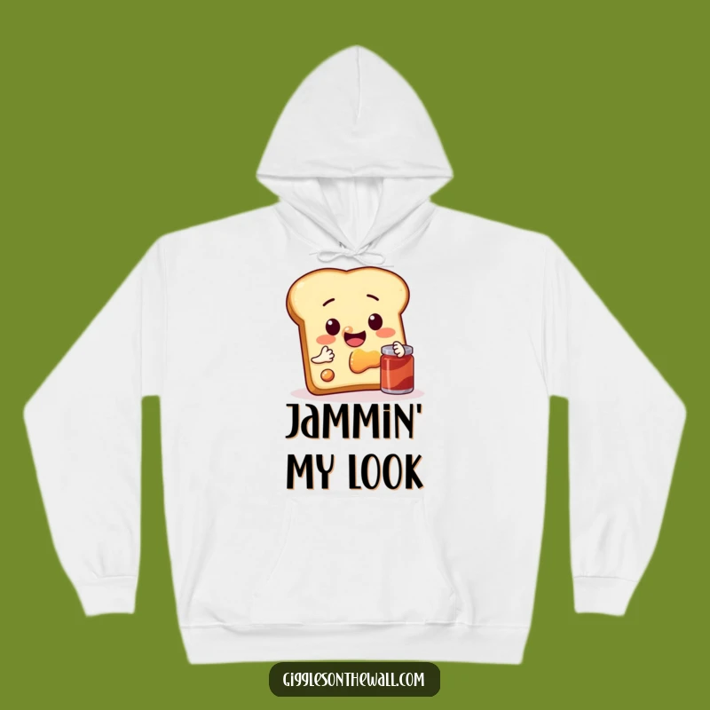 Funny Toast Selfie Hoodie: Jam Session - Cozy & Hilarious Comfort!
