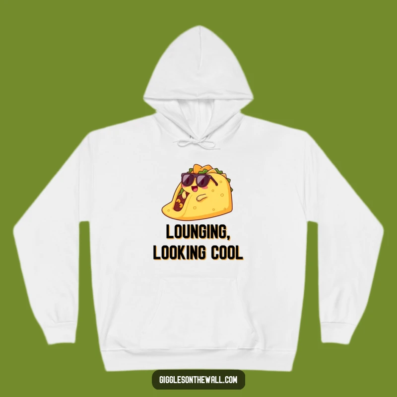 Cozy Funny Lounging Taco Hoodie - Stay Chill with Ultimate Comfort