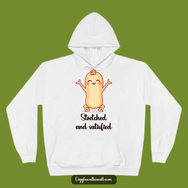 Funny Cheerful Baguette Yoga Hoodie - Cozy & Hilarious Wellness Gift