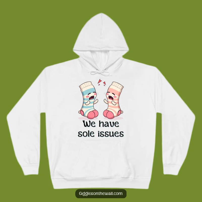 Funny Sock Argument Hoodie: Stay Cozy and Comical with This Dramatic Apparel