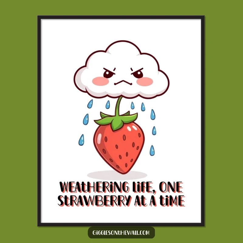 Free Printable Grumpy Cloud Art: Hilarious Rainy Day Humor Downloadable Decor Gift