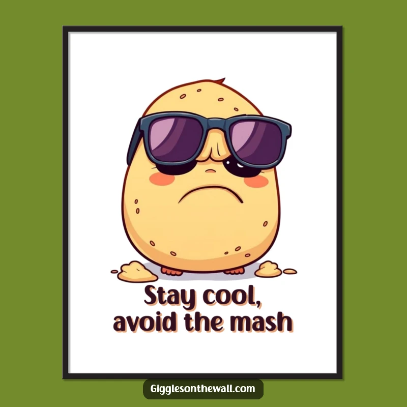 Free Printable Wall Art: Grumpy Potato's Great Escape, Funny Downloadable Decor for Quirky Homes!