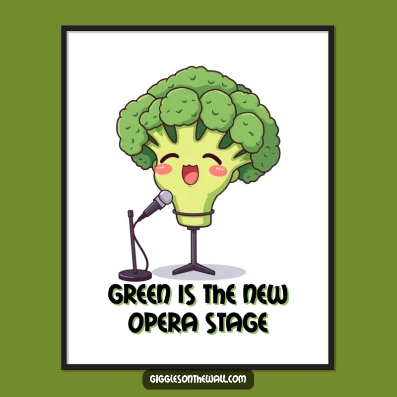 Free Printable Wall Art: Opera Broccoli - Funny Downloadable Decor!
